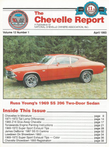THE CHEVELLE REPORT 1993 APR - '87 SS EL CAMINO, '69 SS396 POST,ENGINE PAINTING